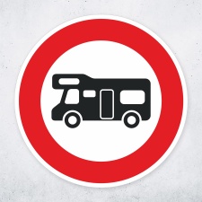 Schild „Verbot für Wohnmobile“ –...