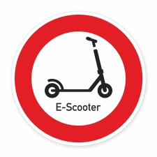 Schild „Verbot für E-Scooter“ –...