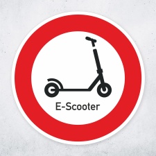 Schild „Verbot für E-Scooter“ –...