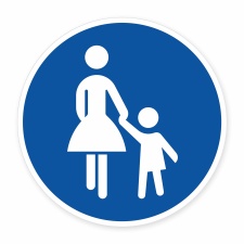 Schild „Gehweg“ – Alu-Verbund 3 mm rund...