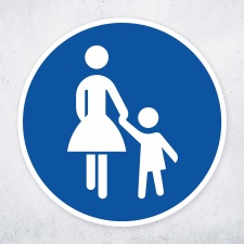 Schild „Gehweg“ – Alu-Verbund 3 mm rund...