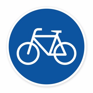 Schild „Radweg“ – Alu-Verbund 3 mm rund (Ø30 cm)