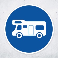 Schild „Wohnmobil erlaubt“ –...