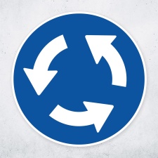 Schild „Kreisverkehr“ – Alu-Verbund 3...