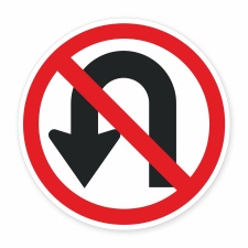 Schild „Wenden verboten“ – Alu-Verbund...