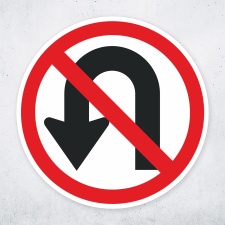 Schild „Wenden verboten“ – Alu-Verbund...