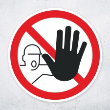 Schild „Zutritt für Unbefugte verboten“...