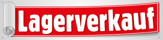 PVC-Werbebanner "Lagerverkauf", 400x100 cm mit Ösen