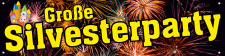 PVC-Werbebanner "Silvesterparty" 400x100 cm mit...