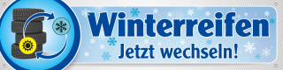PVC-Werbebanner "Winterreifen" 200x50 cm mit Ösen