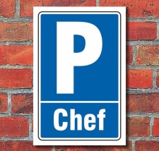 Schild Parken, Parkplatz, Chef, 3 mm Alu-Verbund 450 x...